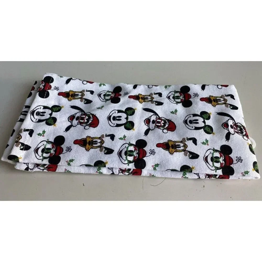 2 Pack Disney Mickey Minnie Mouse Goofy Pluto Christmas Tree Kitchen Towels‎ NEW